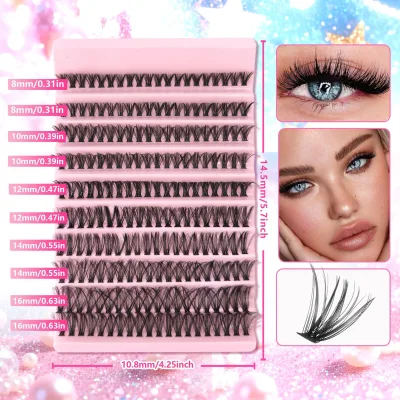 Wholesale 30d 40d 80d 10 Rows Synthetic Hair Handmade Manga Volume Eyelash Extensions Individual Lash Box Luxury Fan Eyelashes