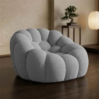 OEM ODM Modern Bubble Sofa Compressed Space Saving Shipping Ergonomic Curved Honeycomb Fabric Couch for Office Reception Room