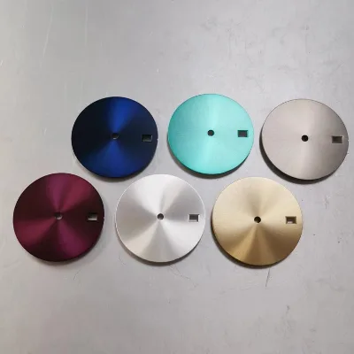 Modified Solid Color Dial with No Markers, 28.5mm, Non-luminous Metal Dial, Suitable for DIY Metal Parts for NH35/36 Movement.