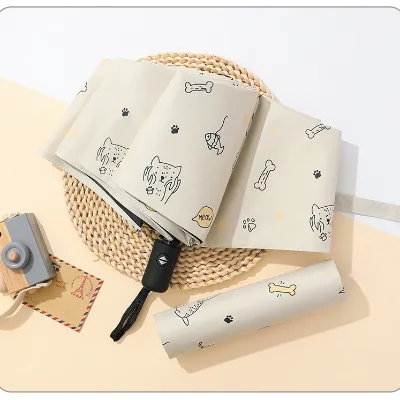 Wholesale Fully Automatic Custom Cartoon Umbrella for Men Women8K Ribs Umbrella