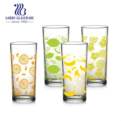 Hot-selling 4 6pcs Restaurant Hotel Drinking Crystal Tall Water Wine Juice Beer Whisky Glass Tumbler Highball Cup Mug Tank Set