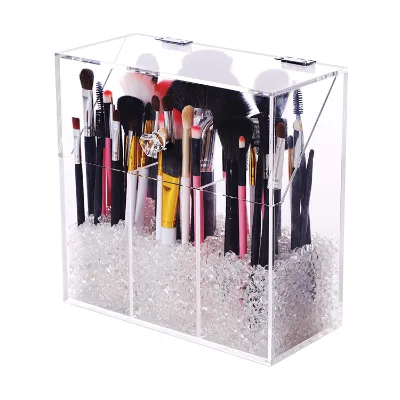 Popular Clear Makeup Brush Holder Organizer Acrylic Cosmetics Brushes Storage Holders