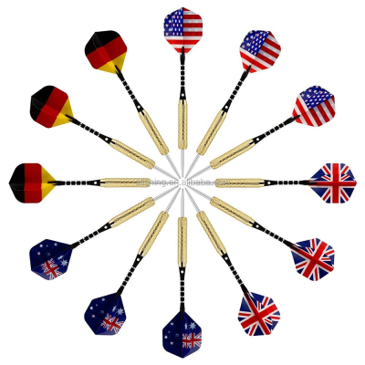 Wholesale 2 Pcs Tip Darts with Plastic Flag Flights (4 Styles) - Stainless Steel Needle Tip Dart With 3 Free PVC Dart Rods
