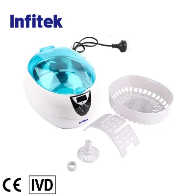 Infitek 750ml Household Ultrasonic Cleaner Ultrasonic Washer for Dentures, Print & Pen Heads, Cartridges , Motorcycle Part