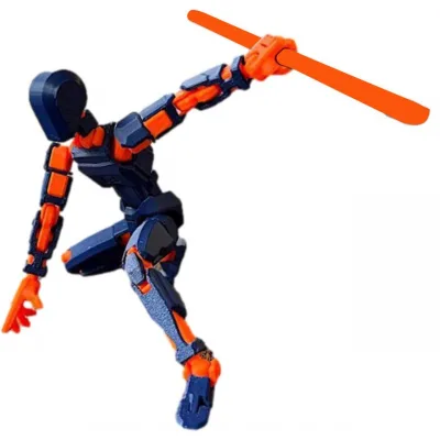 HY 3D Dummy 13 Robot Anime Action Figures PVC Sensory Fidget Toys for Boys Autism Multi-Joints Movable Cool Gadget Gift Kids