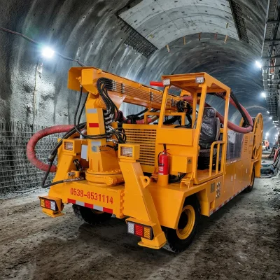 MINLE UPS-20J Wet Shotcrete Machine Yuchai Engine Hydraulic Transmission System 25mm Aggregate 380V/50Hz Low Rebound Subway