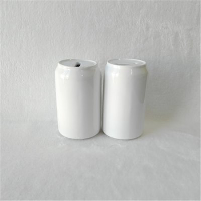 Stocked Cola Can Sublimation Ceramic Saving Bank with Rubber Stopper