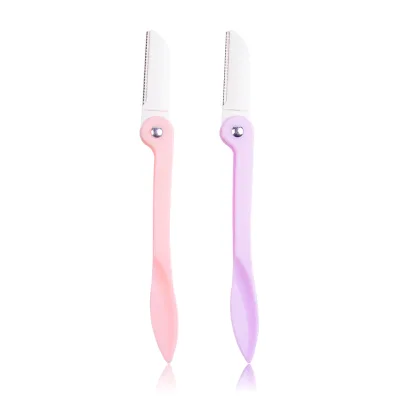 Hot Sale Individually Wrapped Replaceable Blade Folding Eyebrow razor Eyebrow Shaving razor