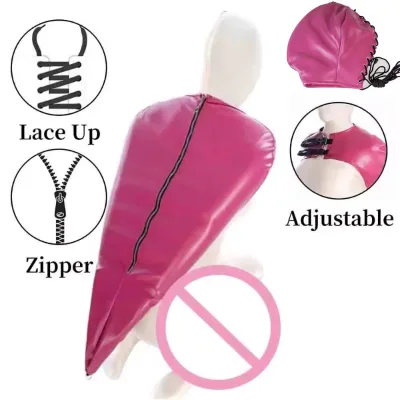 Sexy Women's Bondage Erotic Ankle Back Hand Bdsm Leather Heand Hood Mask Harness Backhand Arms Slave Bondage Gear