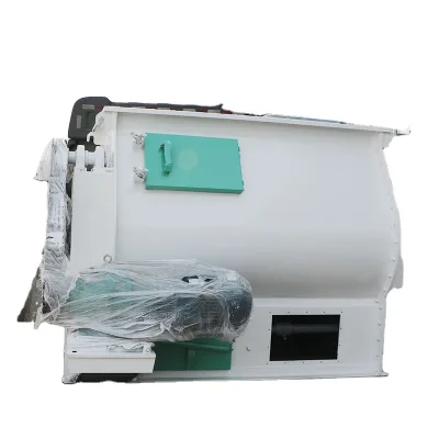 Twin Shaft Paddle Feed Mixer Horizontal Agravic Mixer Low Residue Livestock Poultry Feed Blending Machine