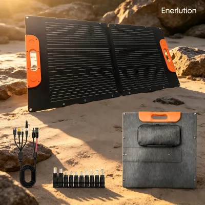 Foldable Solar Panels 130W Weak Light Power Generation Compact Easy Storage for Power Outage Emergency Backyard Field Work