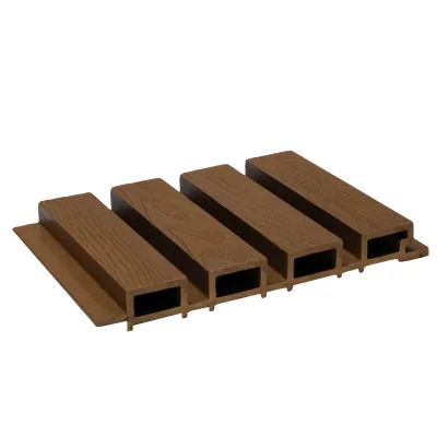 Modern Plastic WPC Wall Panels Eco-Friendly Waterproof Fireproof 3D Wood Grain Fluted Easy Installation for Commerce Apartment