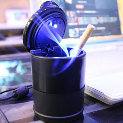 Car Ashtray Garbage Coin Storage Cup Container Cigar Ash Cup Holder with Lid Black Car Styling Universal