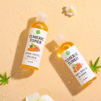 Provide Free Sample OEM Tumeric Dark Spots Acne Remover Toner Fades Blemishes Magic Whitening and Dark Spot Removing Toner