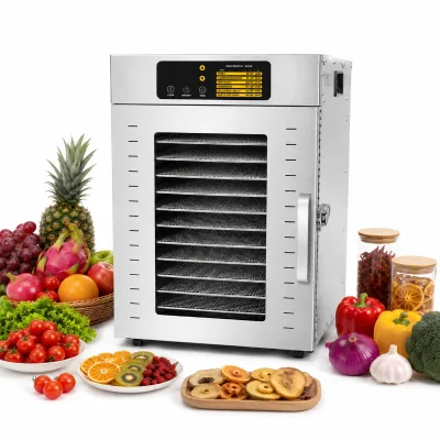 SUNMAX 16-Tray Industrial Fruit and Vegetable Home Electric Food Dehydrator 1-Year Warranty Processor Machine on Sale