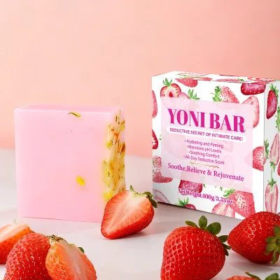 Hot Sell Feminine Hygiene for Vagina With Peppermint Strawberry Yoni Soap Intimate Yoni Bar Soap Natural Cheap Yoni Bar Soap