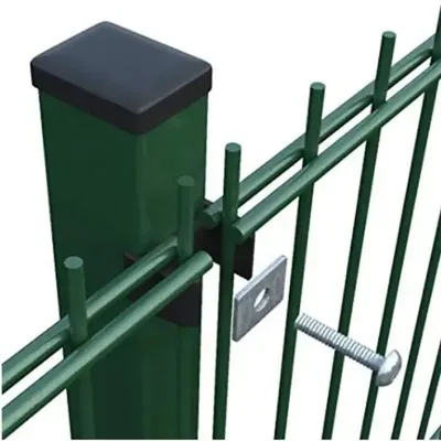 Galvanized Double Wire Mesh Fence Heavy Duty Stable Double Wire Panel Fence for School Park Community Isolation Protection