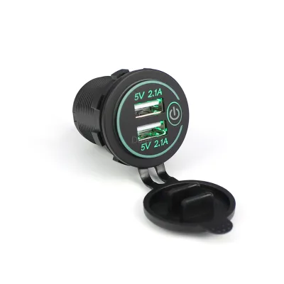 12V 4.2A USB Charger Marine Grade Touch Switch Socket Plug for Vehicles and Boats