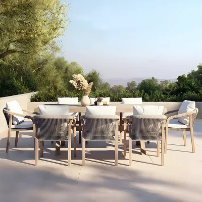 Commercial Outdoor Furniture Balcony Sofa Set Outdoor Tables for Living Room Wooden Garden Furniture UV Resistant