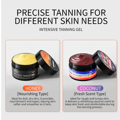 Private Label Natural Bronze Tone Enhancing Skin Glow Hydrating Texture Smooth Finish Summer Beach Activity 100g Tanning Gel