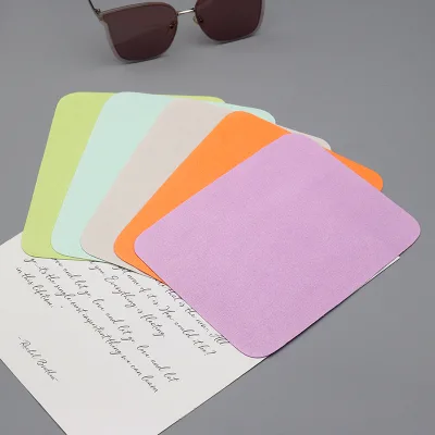 Customized Wholesale FuMei Reusable Suede Eyewear Fabric logo Digital Printing Ultra-fine Fiber Lenses Sunglasses Camera