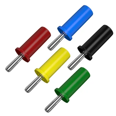High Quality 32A Pure Copper Cross Slot Banana Insert 4mm Welded Banana Plug