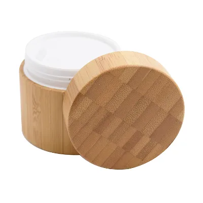 Cosmetic Wooden Jars 10/20 /30 / 50 / 100g Luxury Solid Bamboo Cream Container with Engraving