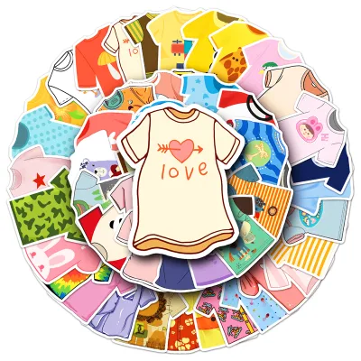 50pcs Factory Wholesale Cartoon Summer INS Refreshment Custom Sticker Decorative T-shirt Sticker