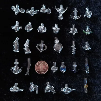 Wholesale Jewelry Making 1ml Small Tiny clear Mini Glass Bottles with Cork Lid