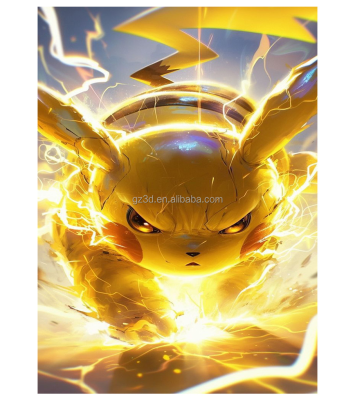 3d Picture Moving Game Poster Room Decoration Picture Anime the PKM Poster 3D Lenticular Anime Poster