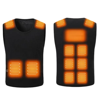 Unisex Heated Vest USB Rechargeable Windproof Thermal Heating Jacket Winter Outdoor Sports Skiing Motorcycle Warm Coat