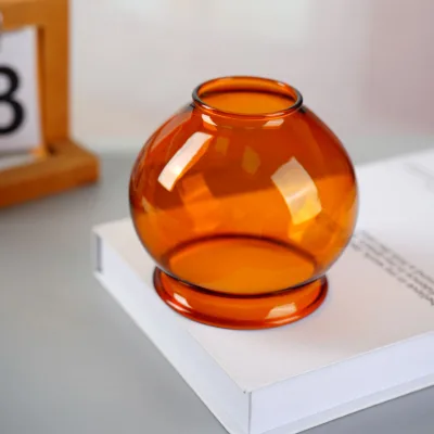 Amber Round Light Cover Blown Glass Ceiling Lamp Shade Customize Glass Lighting Shade for Home Indoor Lamp Accessories