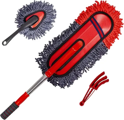 Large Microfiber Car Duster Exterior Scratch Free Extendable Handle Interior Multipurpose Dust Cleaning Duster for Car