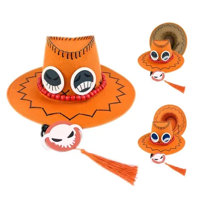 Wowei New Arrival Anime Cosplay Cowboy Hat Oned Piece Luffy Hat for Adult and Kids