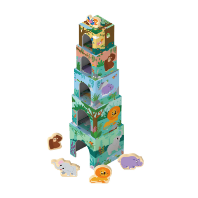 High Quality Stacked Toys Nested Boxes Cardboard Animal Toys