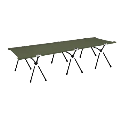 Portable Outdoor Single Camping Bed 7075 Ultralight Aluminum Alloy Foldable and Adjustable Rollaway Bed for Hiking Campsites
