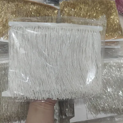 Wholesale White Beaded Fringe for Dress Beaded Trim Fringe Fringe Beads Hand Sew Trimming for Costume Accessories