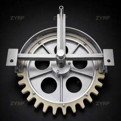 90 Degree Stainless Steel Bend Bracket with Aluminum Nylon Corner Wheel, Poultry Slaughterhouse Processing Line