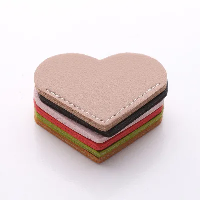 Colored Leather Bookmark Custom logo Embossed Personalized Heart Bookmark