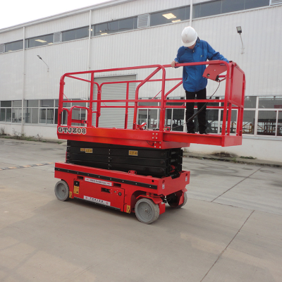 Top Quality Self-Propelled Telescope Mast 3.6m 4.8m 6m Aerial Working Platform Order Picker With Extended Platform