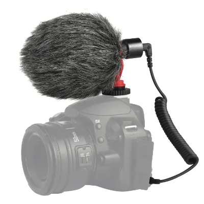 Drop PULUZ Professional Interview Condenser Video Shotgun Microphone With 3.5mm Audio Cable for DSLR & DV Camcorder Microphone