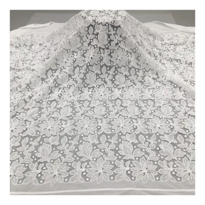 White African Milk Silk Lace Fabric New Cord Lace Embroidery African Women Nigerian Lace Fabric