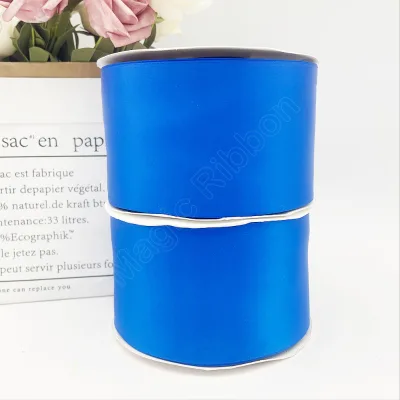 E-magic Hot Sales 75mm Double-Sided Satin Ribbon with Plastic Tube Core and Paper Spool Packaging  Multi-Color Options