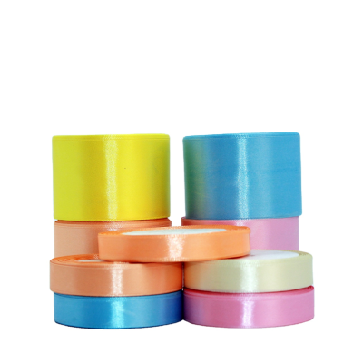 Foam Core Gift Ribbons Custom Width 25 Yard Wholesale Plain Color Satin Ribbon Craft Decorative Ribbon