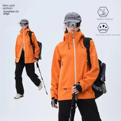 Outdoor Breathable Windproof Waterproof Hard Shell Mountaineering Clothing Unisex 2026 New Autumn Zipper