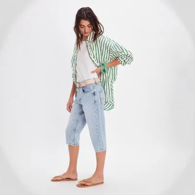 Cowboy Women's Korean Style High Waist Pencil Pants Custom-Made 200 Pieces Shipping Time 7-10 Days