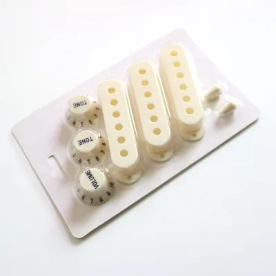 Best Selling Guitar Knob Set Vintage White Color ST Electric Guitar Covers Knobs with Switch Tip Guitar Kit