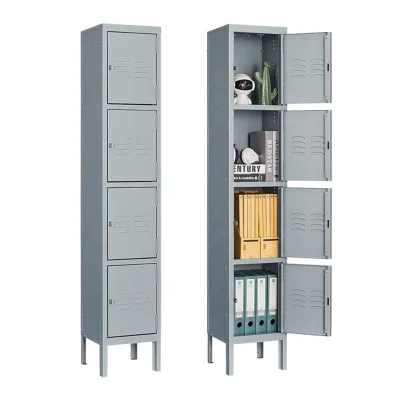 Steel Single Column 4-door Locker Cabinet Metal Locker for Gym Office School Armadietto Spogliatoio Guardaroba Metallico 4 Ante