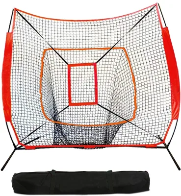 Baseball & Softball Practice Net 7ft*7ft Baseball Hitting Pitching Batting Training Net with Carry Bag
