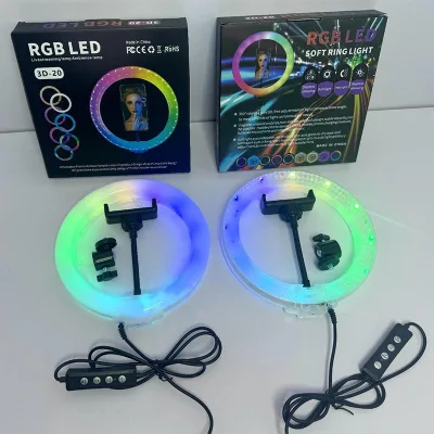 Photography Beauty Makeup Selfie Clip Phone Video Lamp USB Power 360 Rotation Desktop Retractable Intelligent LED Ring Light